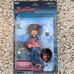 Bob Ross Figure and Peapod vintage NIB New Never Opened